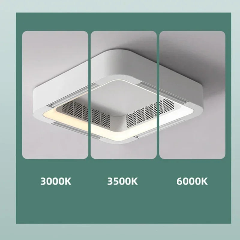 2025 Lampada da soffitto invisibile senza lama con telecomando leggero senza pale Circolatore LED DC – foto 3