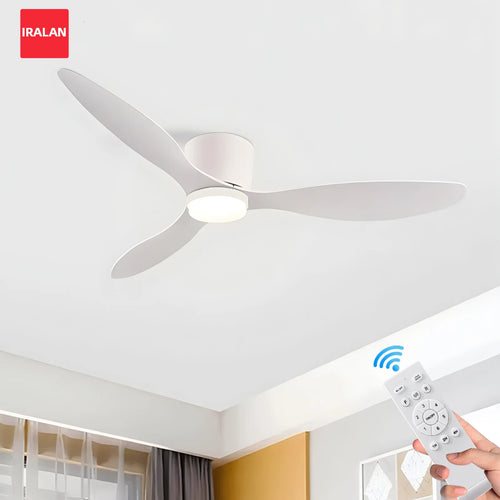 IRALAN Ventilatore da Soffitto Con Luce Scelta a 6 velocità Motore DC Reversibile 3CCT con telecomando