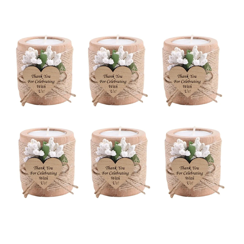 Portacandele tealight in legno, set da 6, 12 o 24 pezzi – dettaglio 15