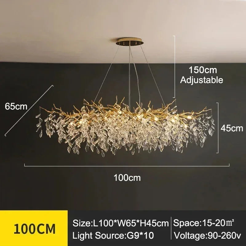 Lampadario moderno di lusso a soffitto in cristallo Lampada a sospensione a led Sala da pranzo Soggiorno Camera da letto Decorazioni per la casa Lampada da parete Lampada a sospensione