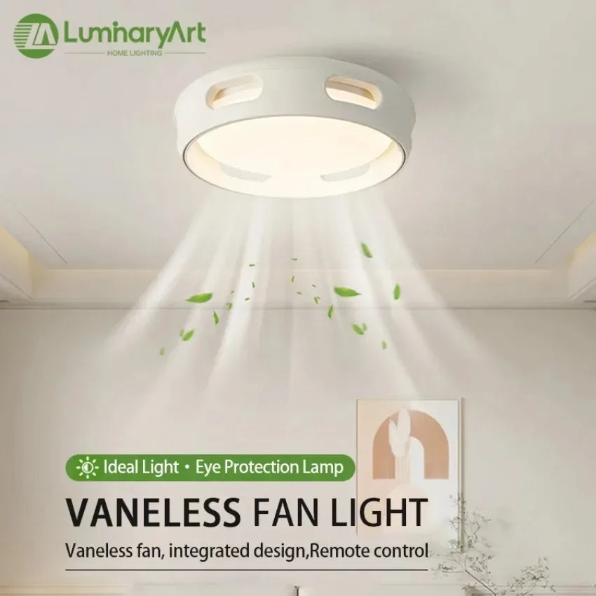 Ventilatore da soffitto a pale invisibili con luce e telecomando