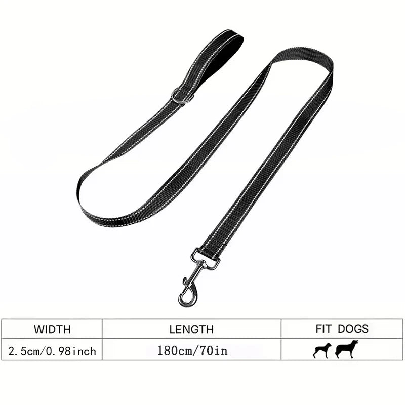 Guinzaglio riflettente per cani da 180 cm – dettaglio 1