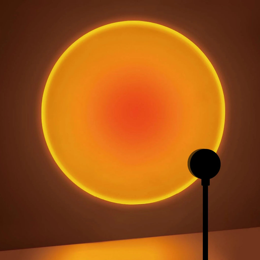 Lampada per proiezione al tramonto, lampada d'atmosfera USB per la decorazione della casa, ruotabile multi-angolo, adatta per soggiorno e camera da letto di casa