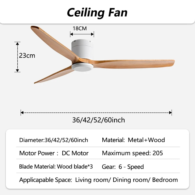 Ventilatore da Soffitto a Basso Profilo 42/52/60 Pollici con Luce LED 3 Colori Dimmerabile 20W Telecomando – foto 8