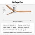 Ventilatore da Soffitto a Basso Profilo 42/52/60 Pollici con Luce LED 3 Colori Dimmerabile 20W Telecomando – foto 8