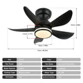 Lampadario con ventilatore e luce LED RGB, da 29 a 52 pollici – dettaglio 6
