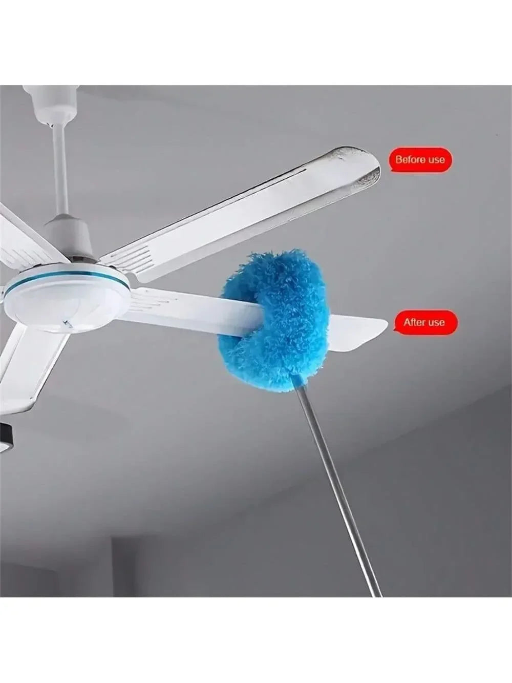 Spolverino in microfibra con manico telescopico per ventilatori – dettaglio 3