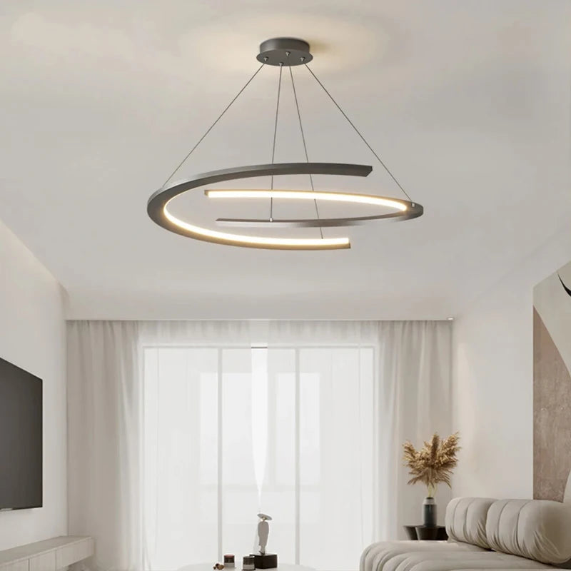 Lampada a sospensione dimmerabile 60 o 80 cm, nera o bianca – dettaglio 4