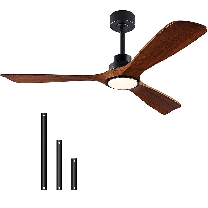 Ventilatore da soffitto in legno con luce LED, 42-60 pollici – dettaglio 8
