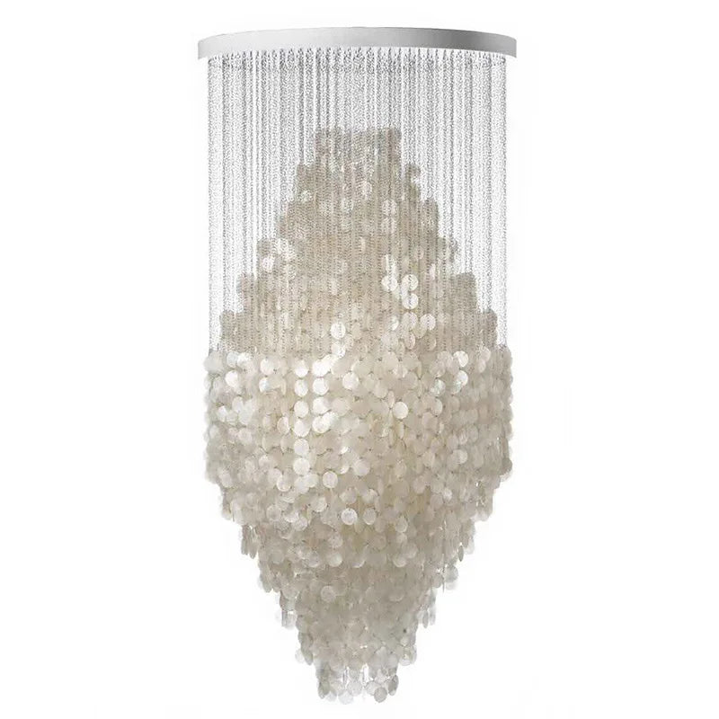 Lampadario a conchiglia per soffitti alti, 40 o 60 cm – dettaglio 4