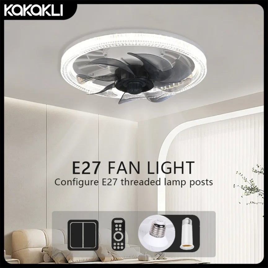 Ventilatore da soffitto moderno a LED con vento forte e silenzioso oscuramento remoto ventilatore da soffitto