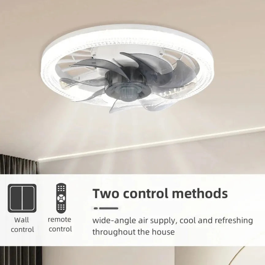 Ventilatore da soffitto moderno a LED con vento forte e silenzioso oscuramento remoto ventilatore da soffitto – foto 3