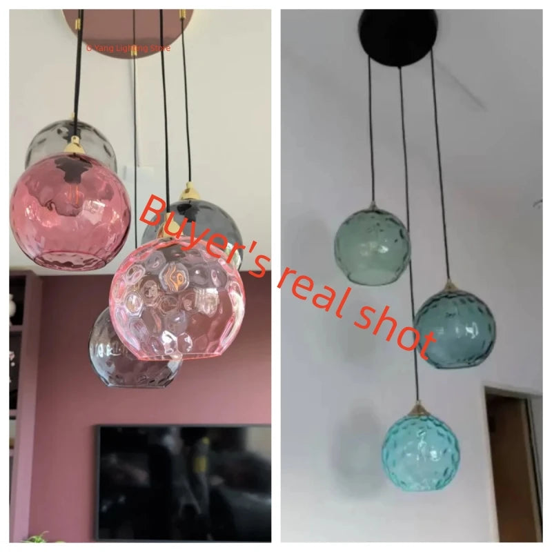 Lampadario in vetro colorato, da 3 a 8 luci – dettaglio 5