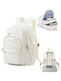 Zaino scolastico in nylon con più tasche, 4 colori – dettaglio 6