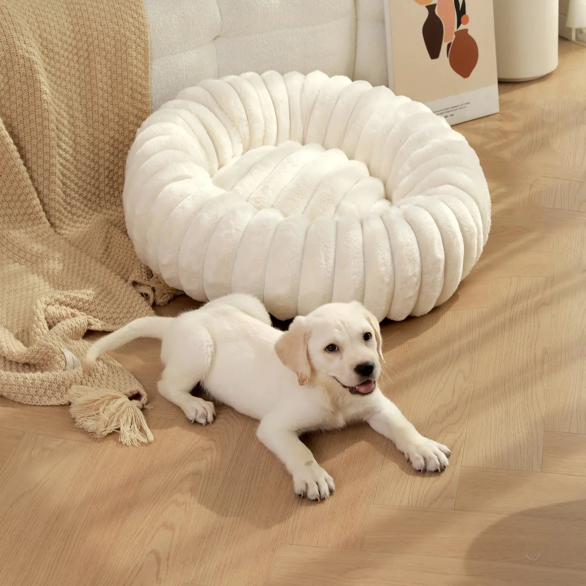 Letto rotondo lavabile per cani e gatti, da 40 a 90 cm – dettaglio 5