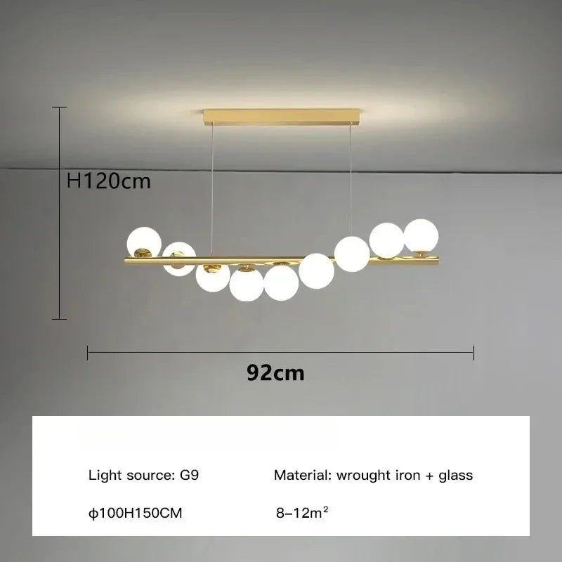 Lampadario a soffitto nordico per soggiorno cucina lampada da ufficio apparecchio di illuminazione a – foto 9