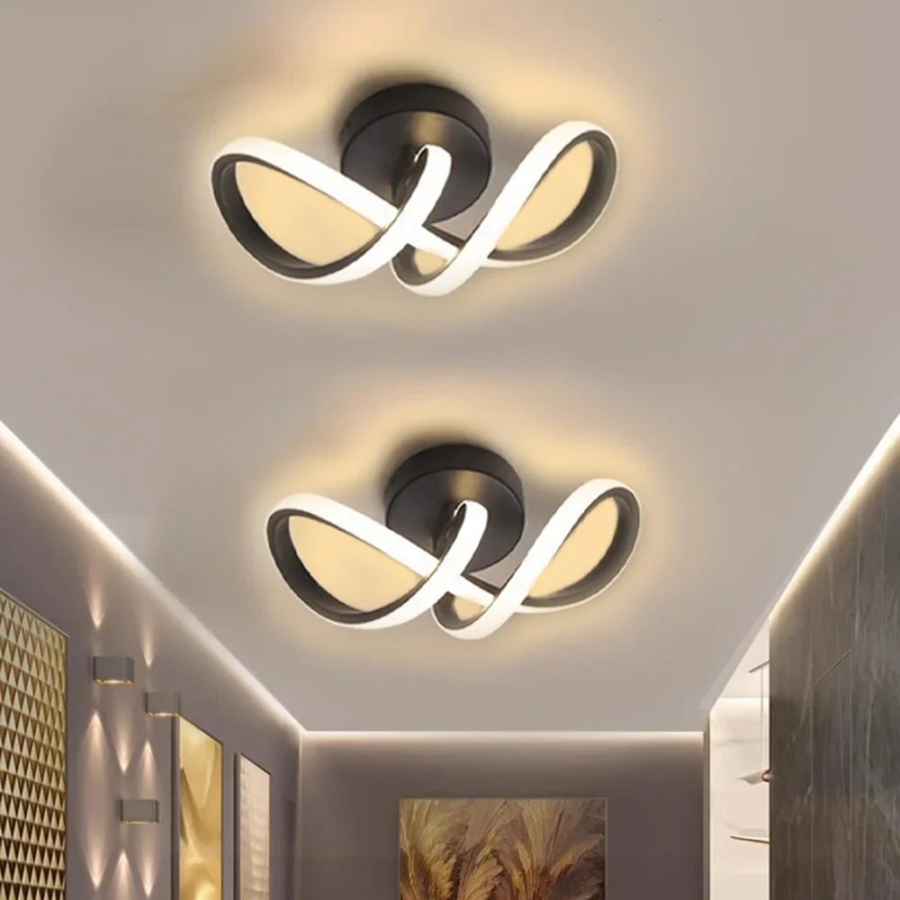 Plafoniere per corridoio a LED Lampadario moderno Lampada a tre colori Lampade minimaliste per camera da