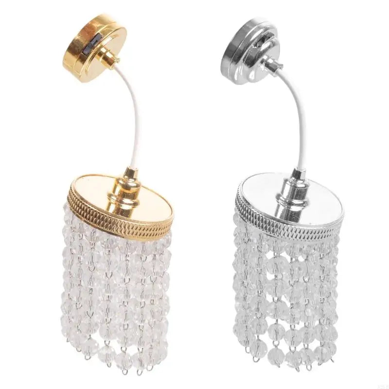 Lampadario in miniatura per case delle bambole, oro o argento – dettaglio 1