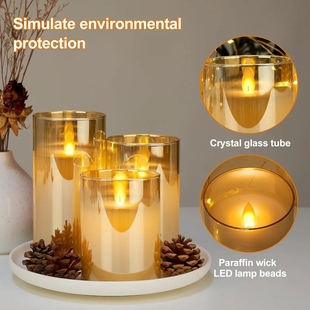 Set di candele LED in acrilico con telecomando e timer – dettaglio 4