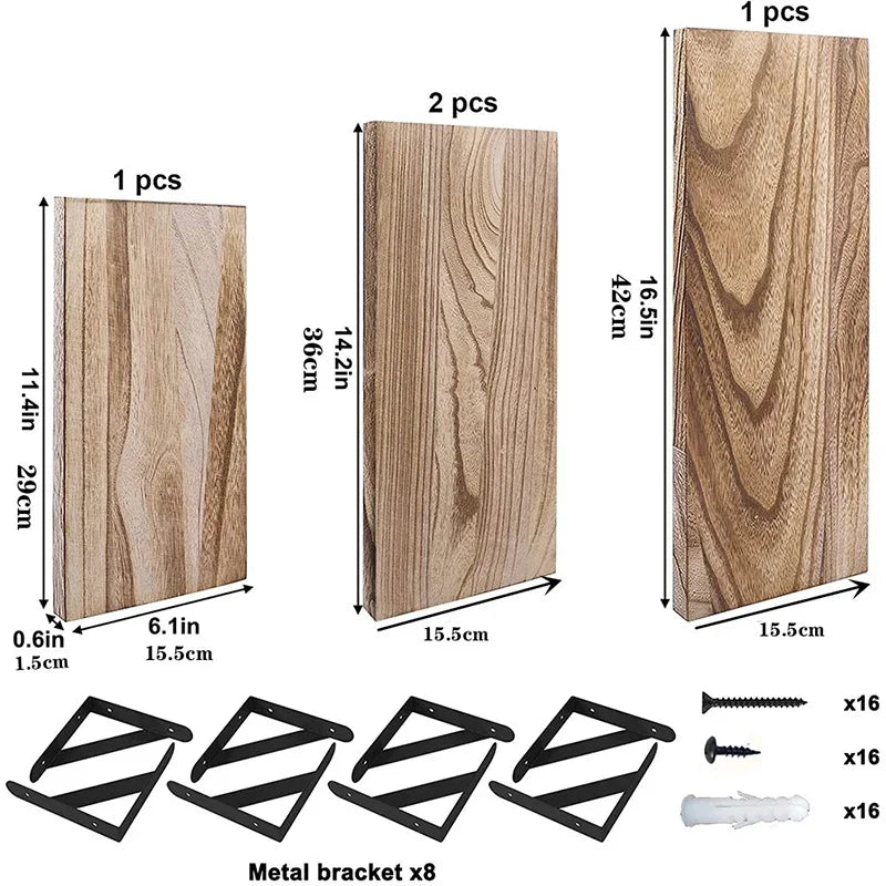 Mensole da parete in legno, 29, 36 o 42 cm – dettaglio 2