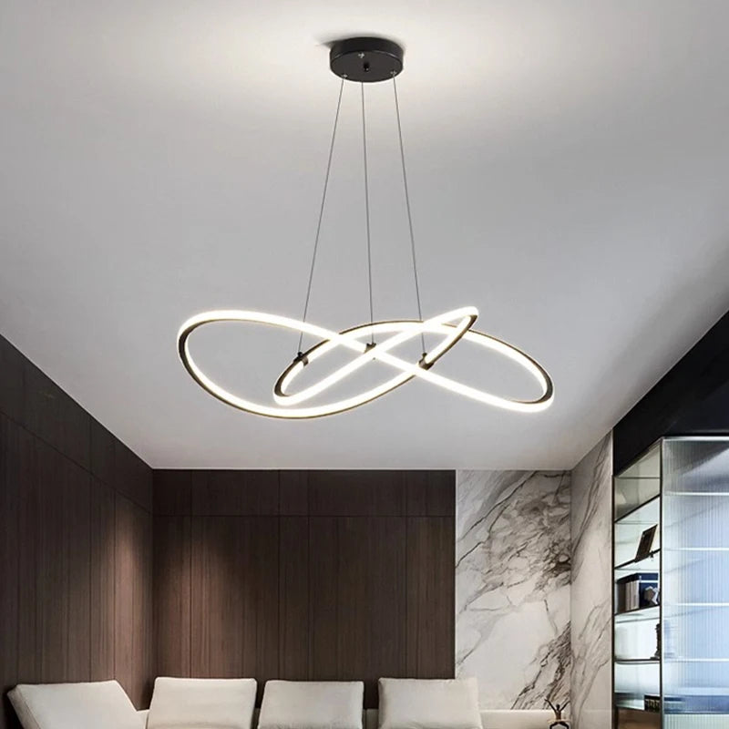 Lampadario moderno a LED per soggiorno, sala da pranzo, camera da letto, cucina, illuminazione domestica – foto 2
