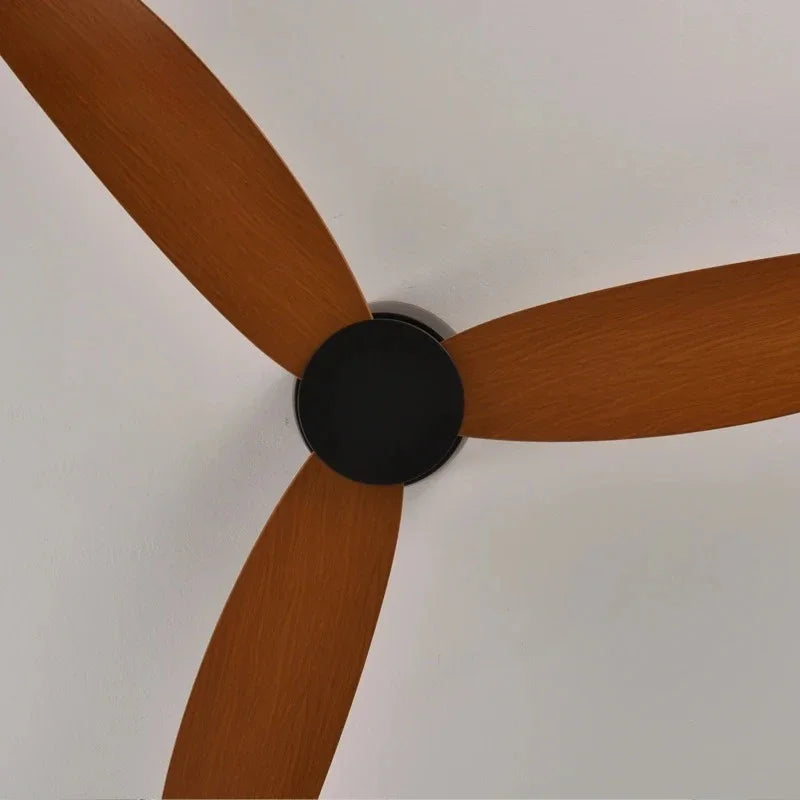 Ventilatore da soffitto moderno senza luci, motore DC, per soffitti bassi, con telecomando, ventilatore – foto 5