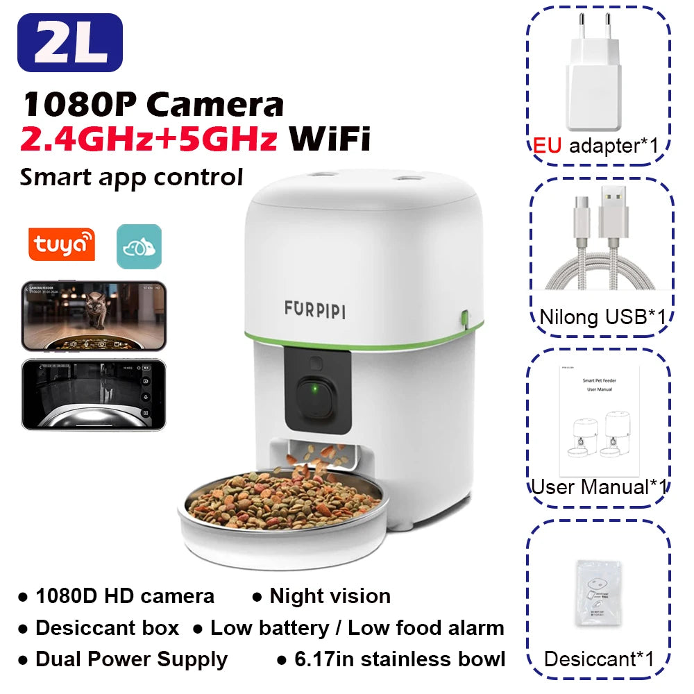 Distributore automatico di crocchette con telecamera HD e WiFi – dettaglio 11