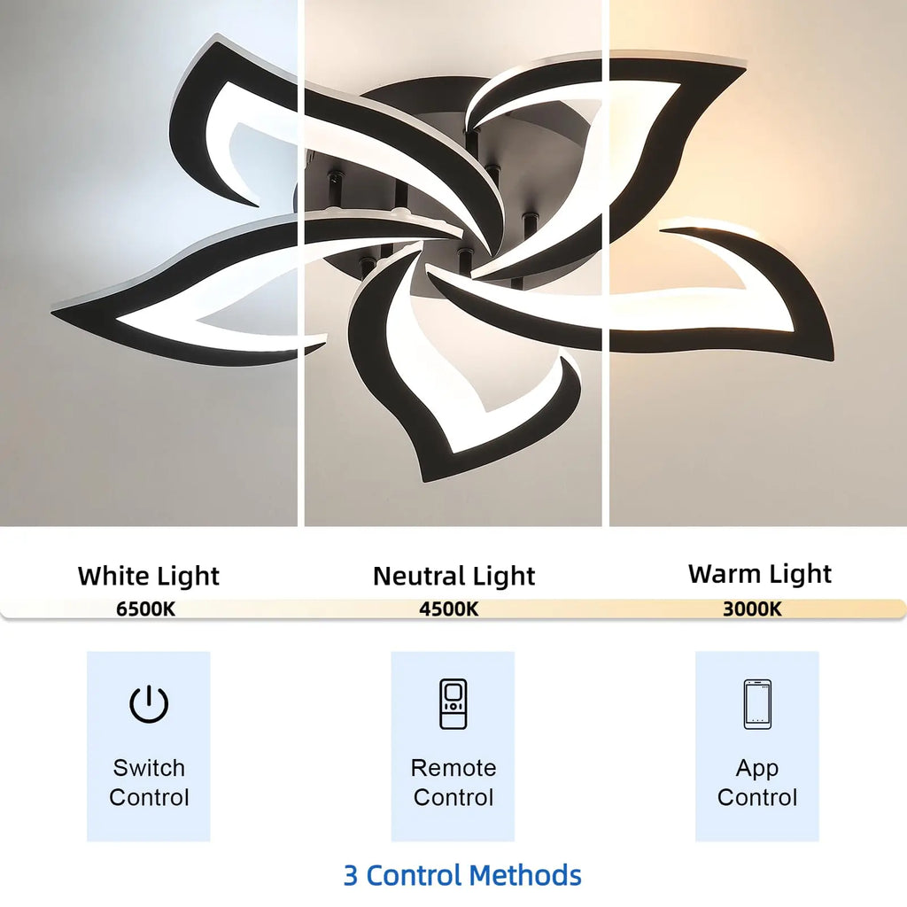 Lampadario Nordico di Lusso con Telecomando e Dimmer