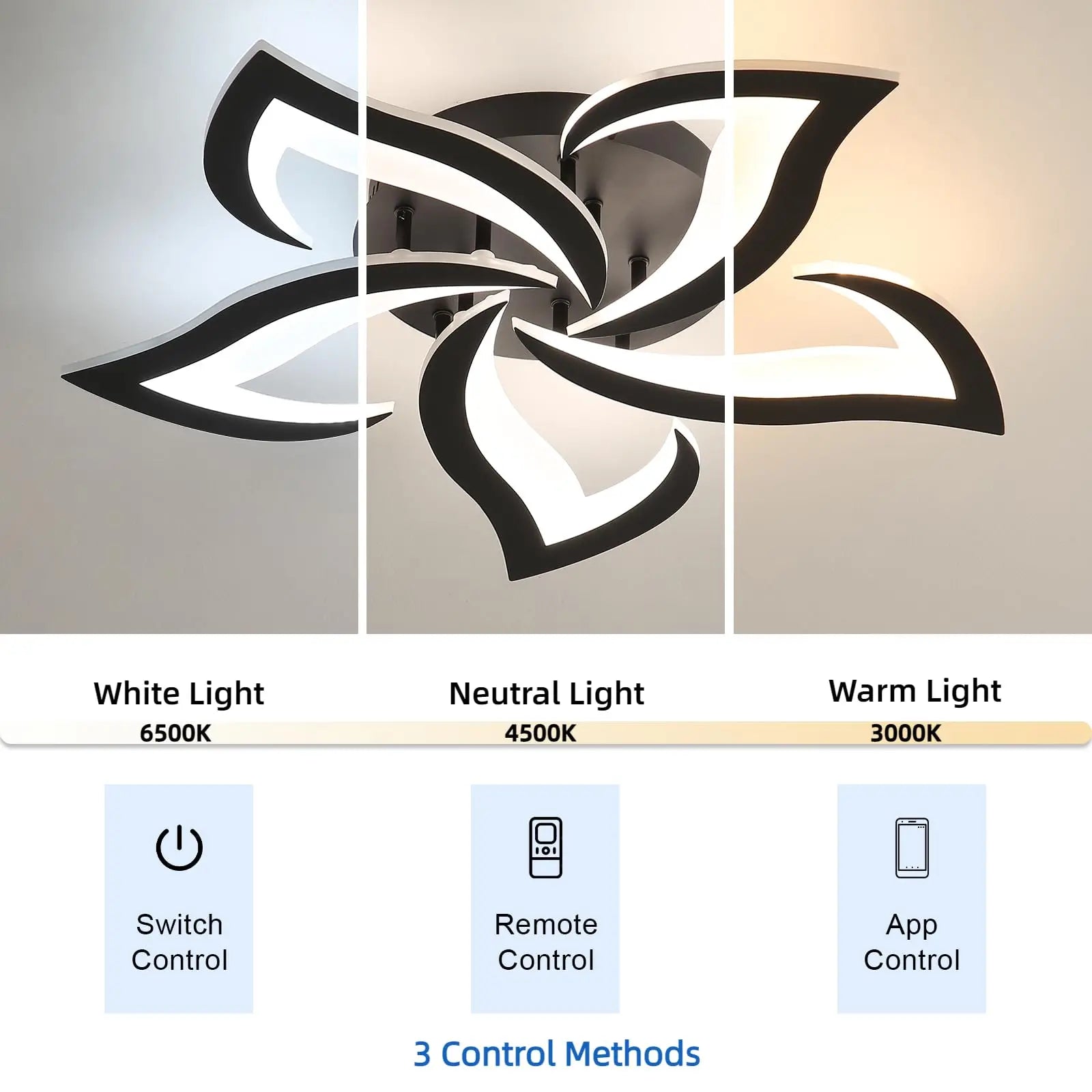 Lampadario Nordico di Lusso con Telecomando e Dimmer