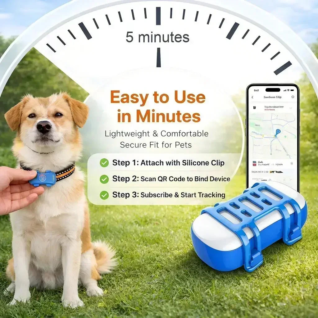 Localizzatore GPS 4G da collare per cani e gatti, IP67 – dettaglio 4