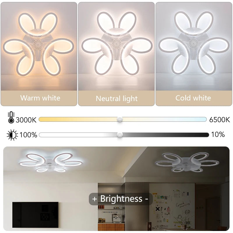 Ventilatore da soffitto con luce, 6 velocità e app – dettaglio 3