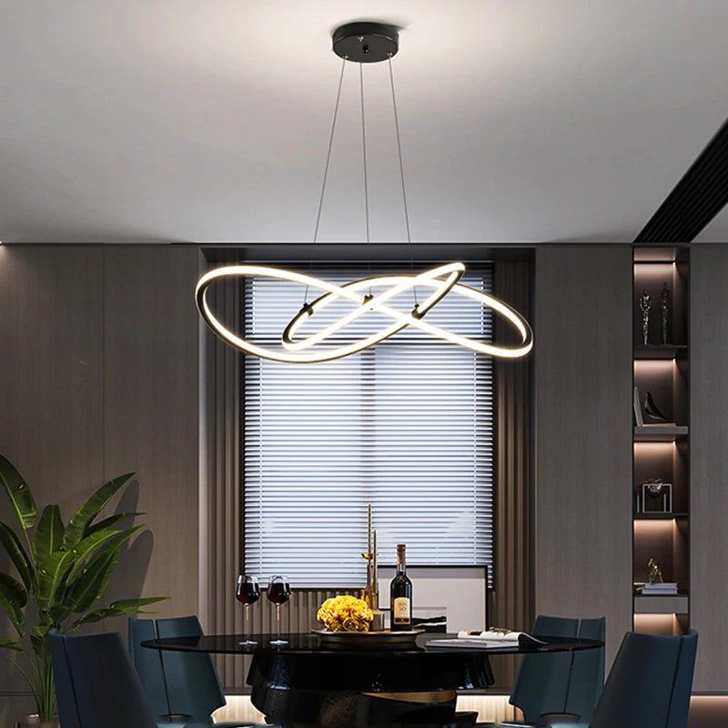Lampadario moderno a LED per soggiorno, sala da pranzo, camera da letto, cucina, illuminazione domestica – foto 4