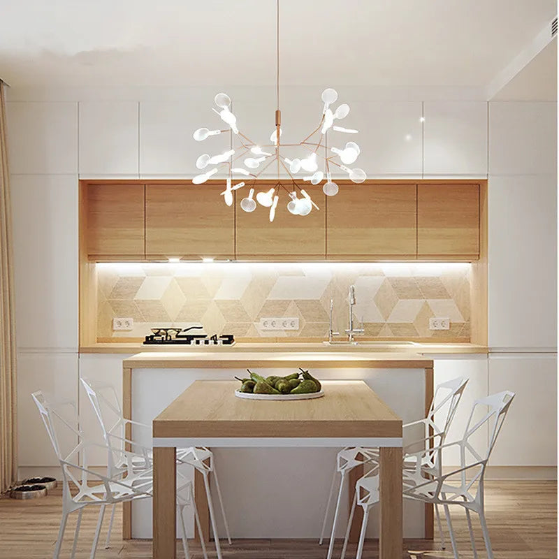 Lampadario ad anello LED, da 60 a 120 cm, nero o oro rosa – dettaglio 5