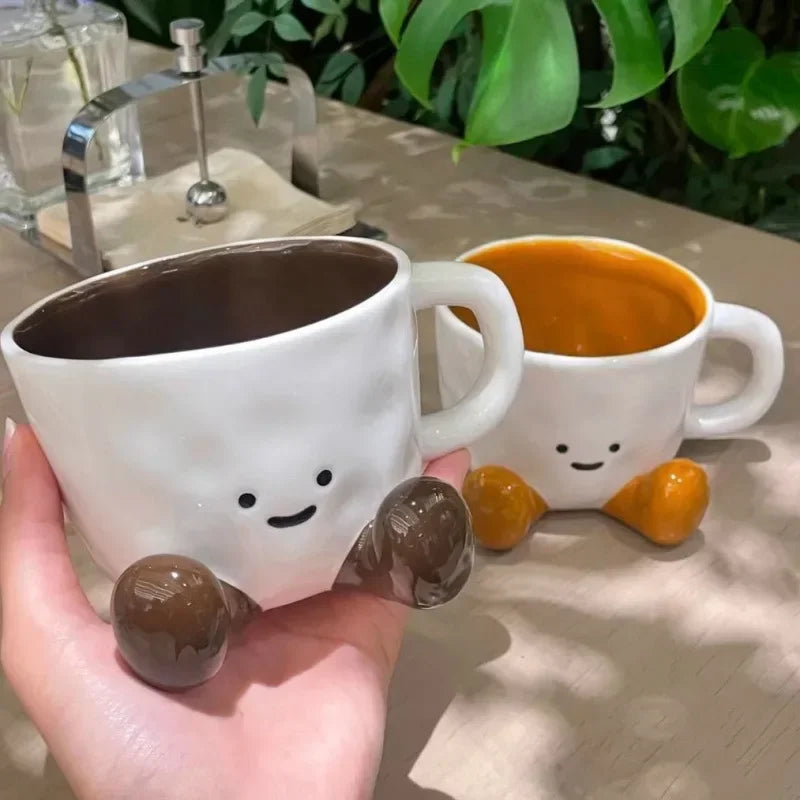 Set di Tazze in Ceramica per Colazione Fantasia Cartoon