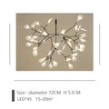 Lampadario ad anello LED, da 60 a 120 cm, nero o oro rosa – dettaglio 6