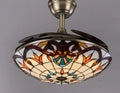 Ventilatore da soffitto invisibile 42 pollici con lampada Tiffany – dettaglio 4