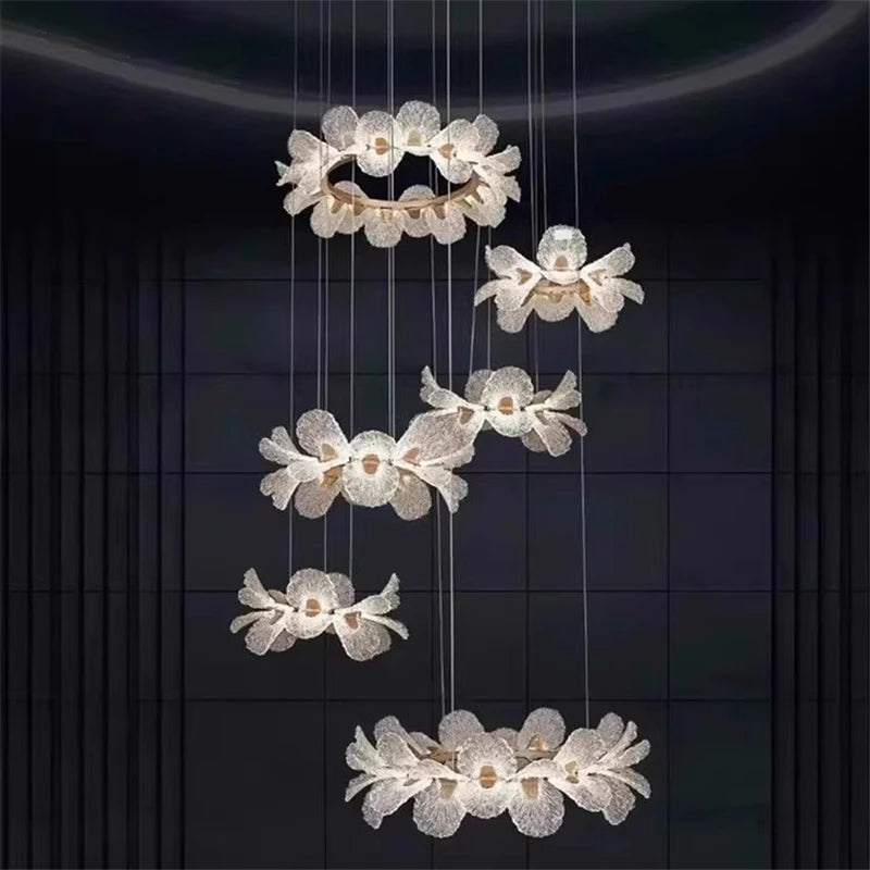 Lampada a sospensione LED a fiore, 50 o 60 cm – dettaglio 1