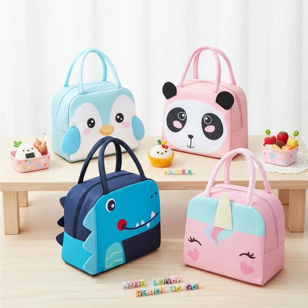 Borsa Termica Porta Pranzo per Bambini Fantasia Animali