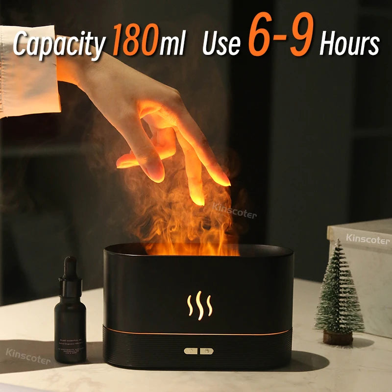 Diffusore di aromi USB con effetto fiamma e 7 colori di luce – dettaglio 2