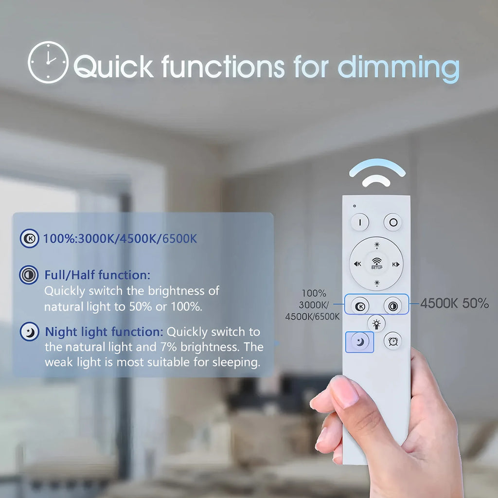 Lampadario Nordico di Lusso con Telecomando e Dimmer
