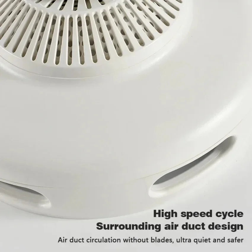 Ventilatore da soffitto a pale invisibili con luce e telecomando – dettaglio 4