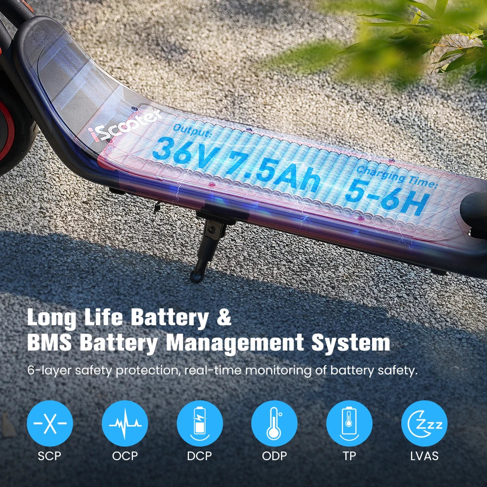 Monopattino elettrico 500W, autonomia 30 km, ruote da 10 pollici – dettaglio 3
