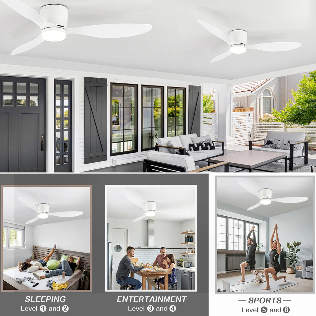 Ventilatore da soffitto a basso profilo 42 o 52 pollici con luce – dettaglio 4