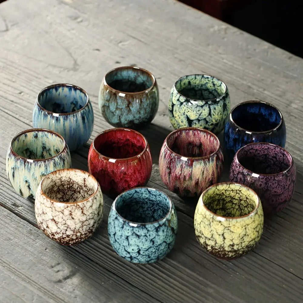 Tazza da tè in ceramica stile giapponese, 8 colori