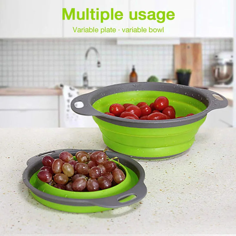 Cestello scolapasta pieghevole in silicone, misure S e L – dettaglio 2