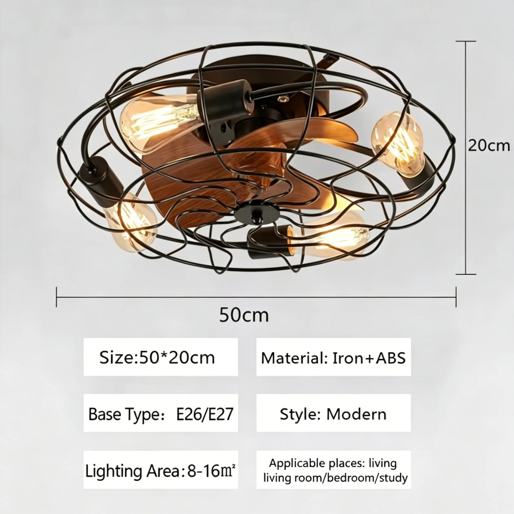 Ventilatore da soffitto in rattan stile boho con luci, telecomando, ventilatore DC reversibile, ventilatore – foto 11