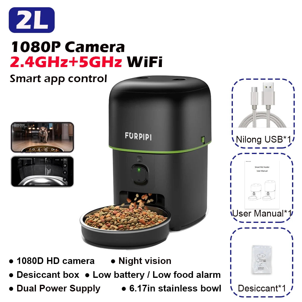 Distributore automatico di crocchette con telecamera HD e WiFi – dettaglio 6