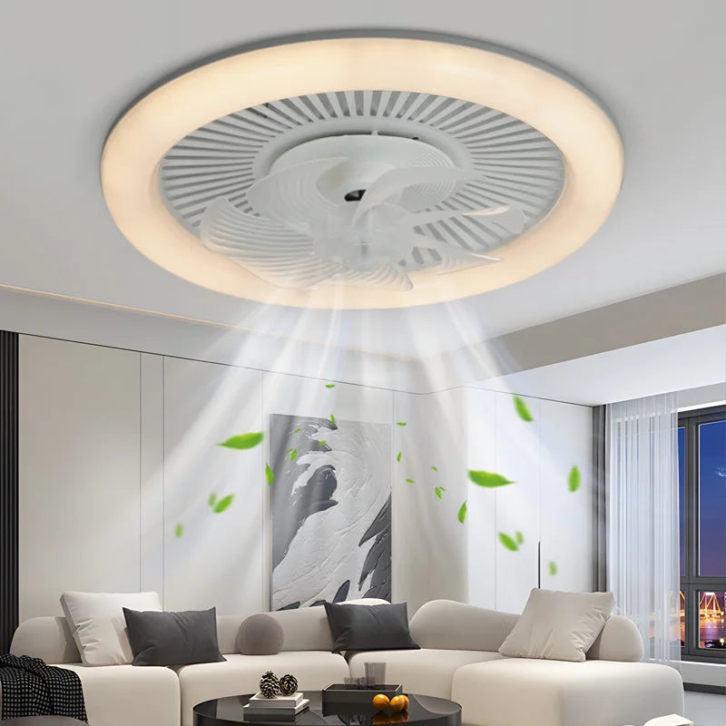 Ventilatore da soffitto con plafoniera LED e telecomando