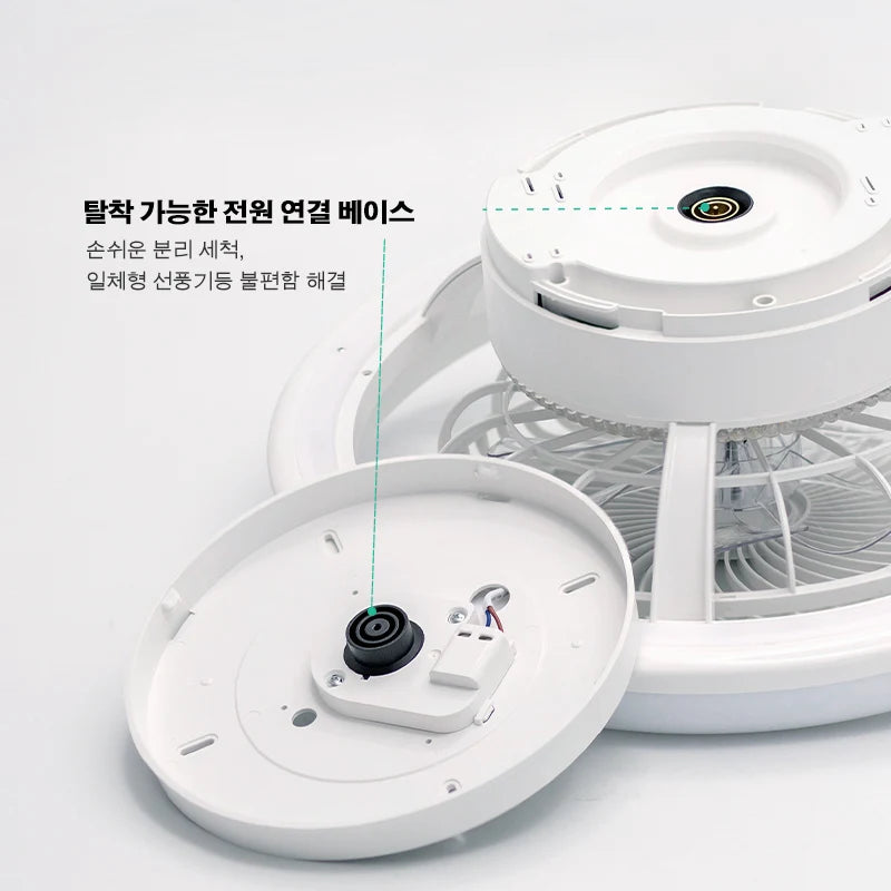 Ventilatore da soffitto con luce LED, smontabile e silenzioso – foto 4