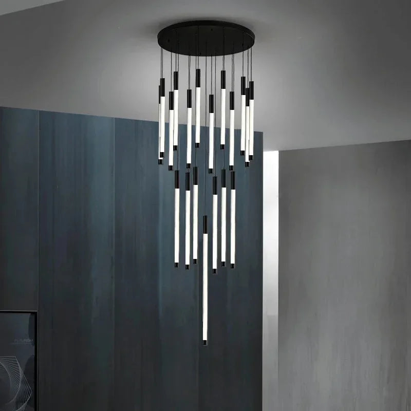 Lampadario LED per scale, 3, 5 o 8 luci, 3 finiture – dettaglio 3